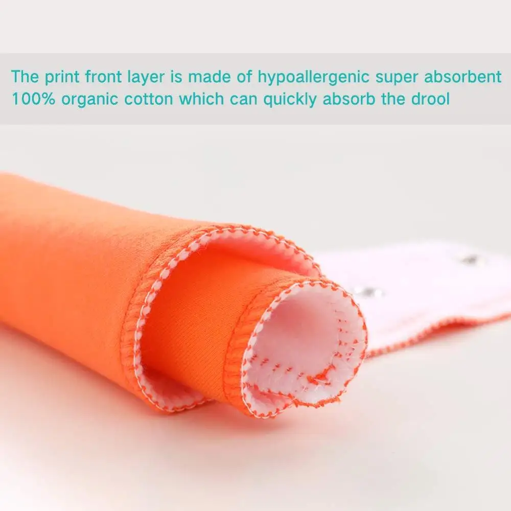 Детская бандана слюнявчик из 100% органического хлопка для мальчиков и девочек