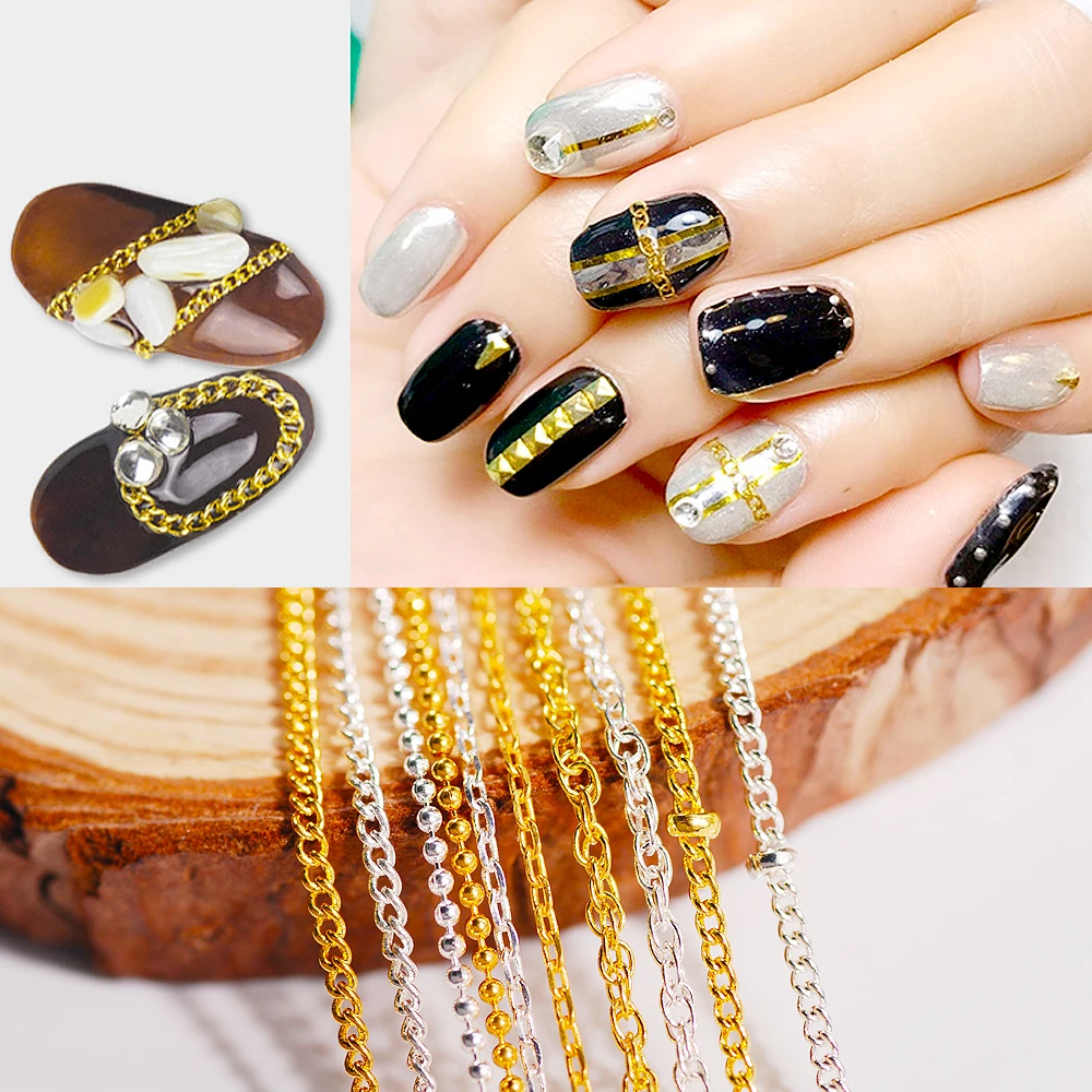 1 шт металлическая цепочка для ногтей 3D сделай сам в стиле панк крошечная