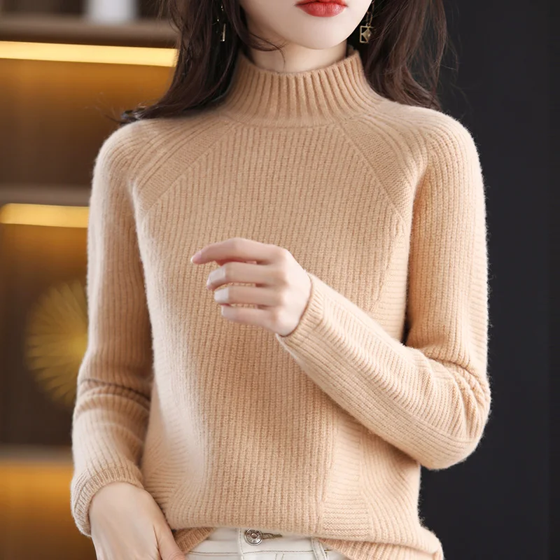 Женский кашемировый пуловер свободный мягкий утепленный с длинным рукавом и
