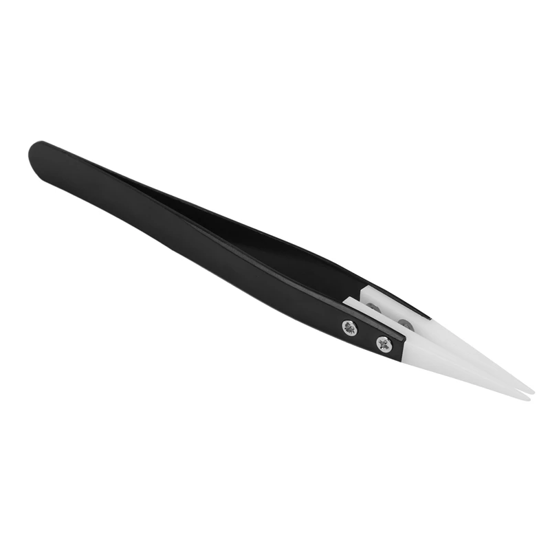 

3Pcs Tweezer Set, Antistatic Ceramic Tips Tweezers Precision Insulates Steed Stainlesl Heat Resistant Multifunction Hand Tools K