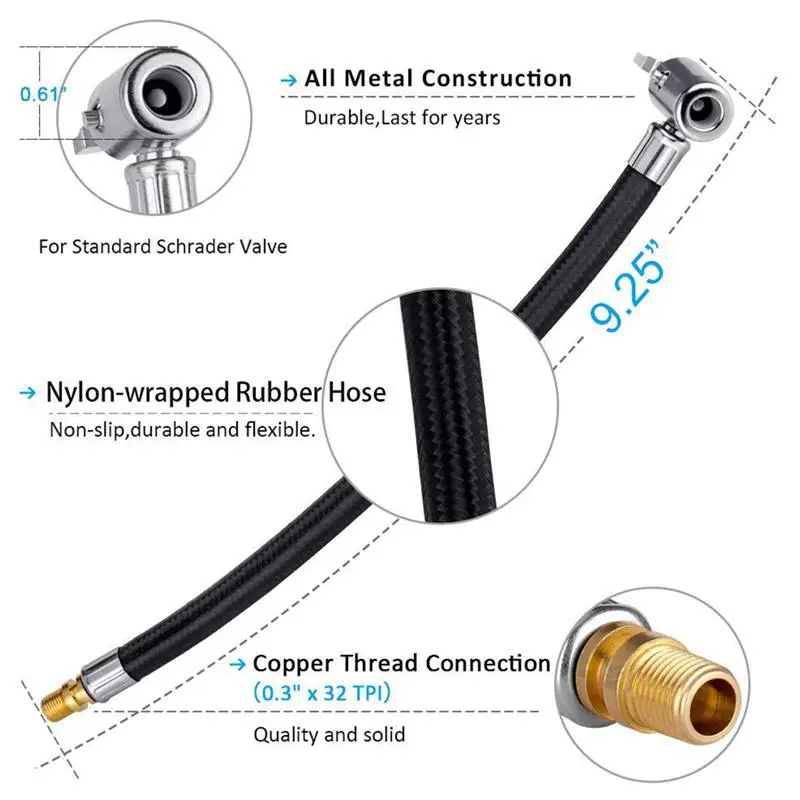 Надувной шланг для автомобиля воздушный насос шин надувная трубка соединение