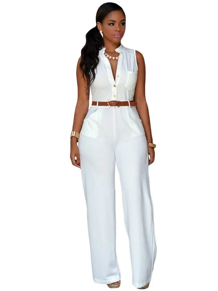 

Women v-neck wide leg pants rompers women jumpsuit sexy jumpsuits for women 2018 women's jumpsuits plus size