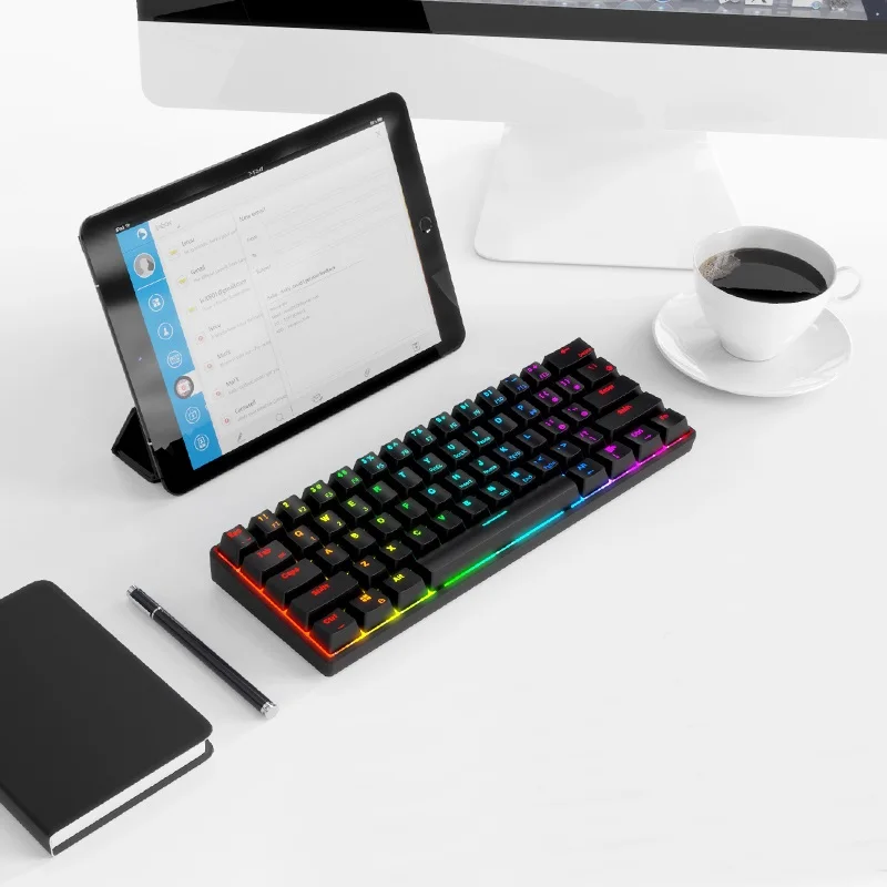 Клавиатура Ajazz AK61 Механическая с подсветкой проводная/Беспроводная Bluetooth 85% PBT|Клавиатуры| |