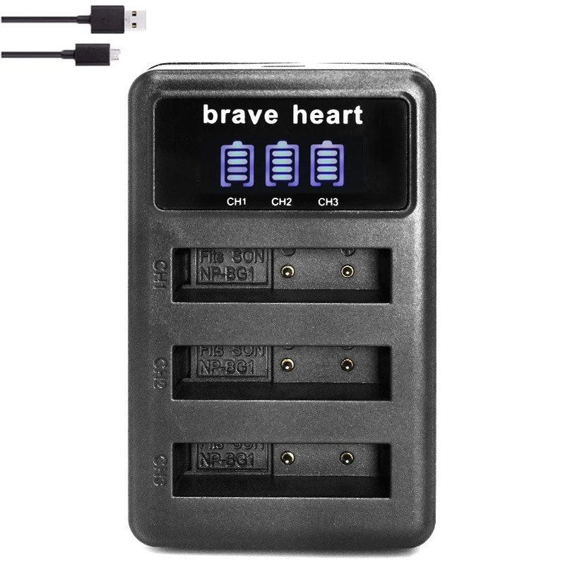 Фонарь для аккумулятора BG1 FG1 NP-FG1 + зарядное устройство ЖК-экрана SONY Cyber-shot |