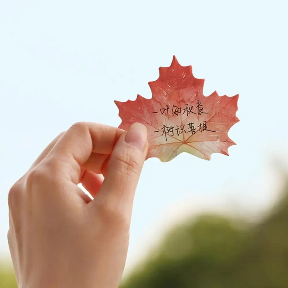 Cute Kawaii Natural Plant Leaf Sticky Note Memo Pad Office Planner Sticker Paper Korean Stationery School Supplies | Канцтовары для