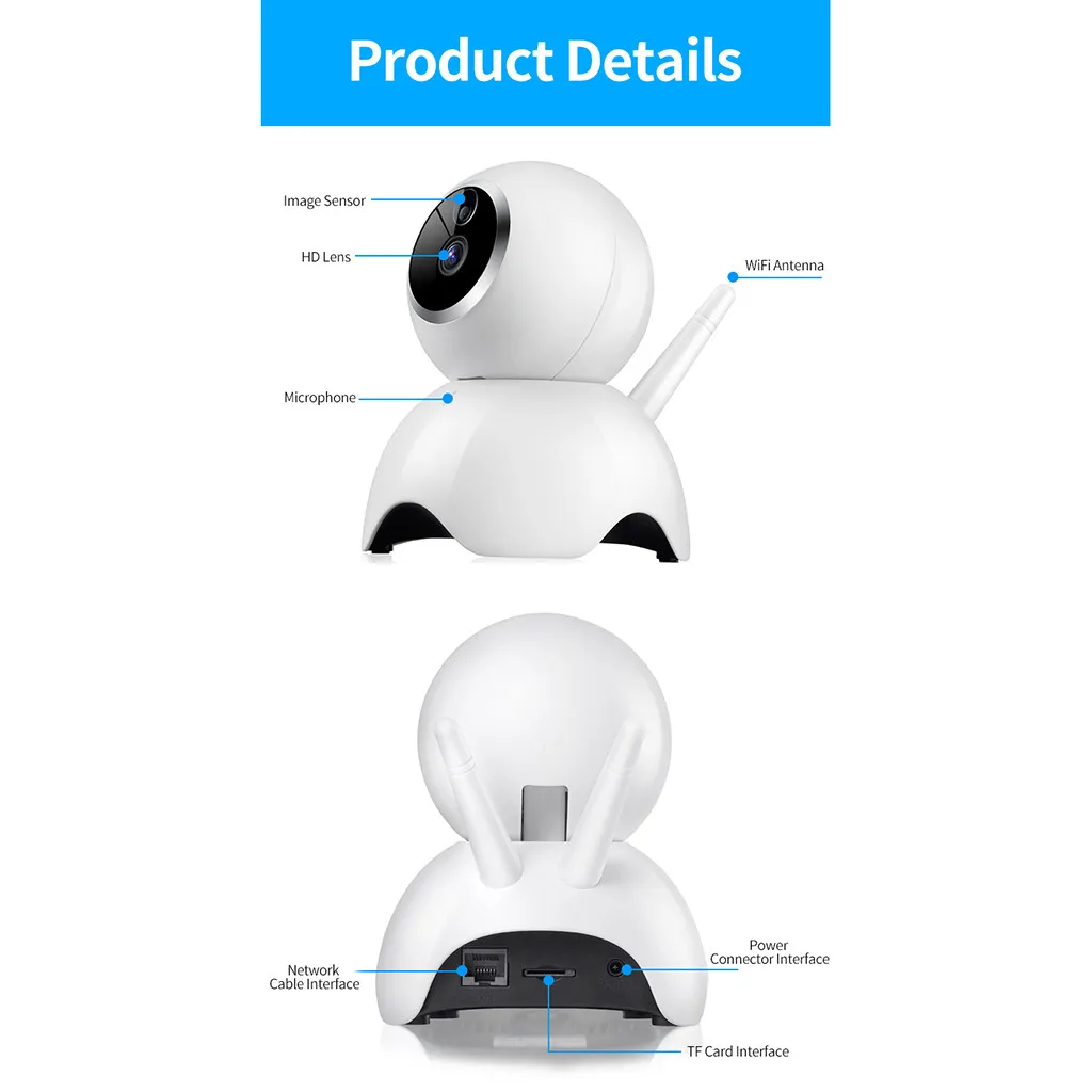 Ip-камера Smart IOT HD камера домашняя HD камера Wi-Fi безопасность ночное видение голосовой домофон качающаяся голова камера eWeLink приложение