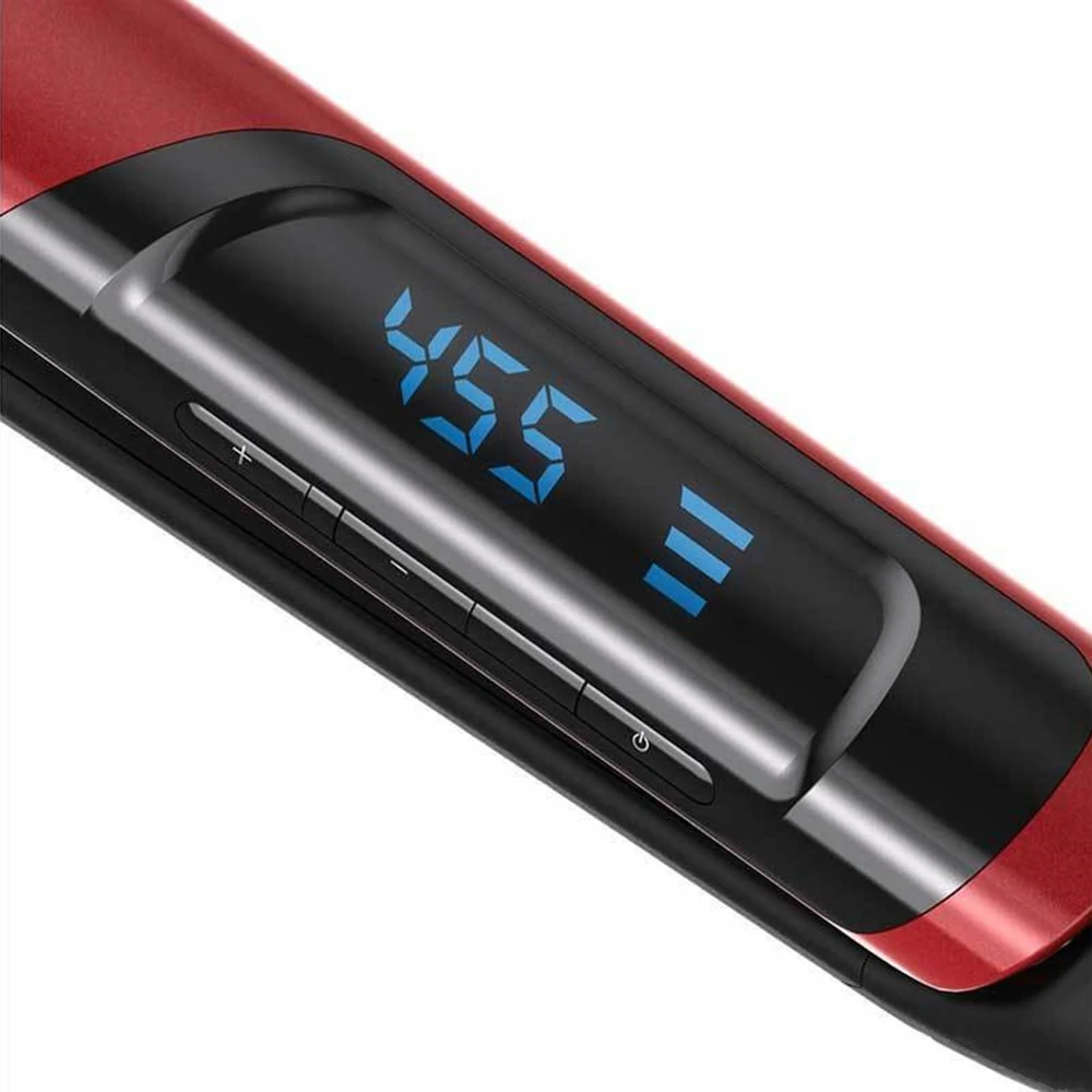 Выпрямитель для волос с ЖК дисплей Дисплей 2 в 1 Керамика покрытие утюжок