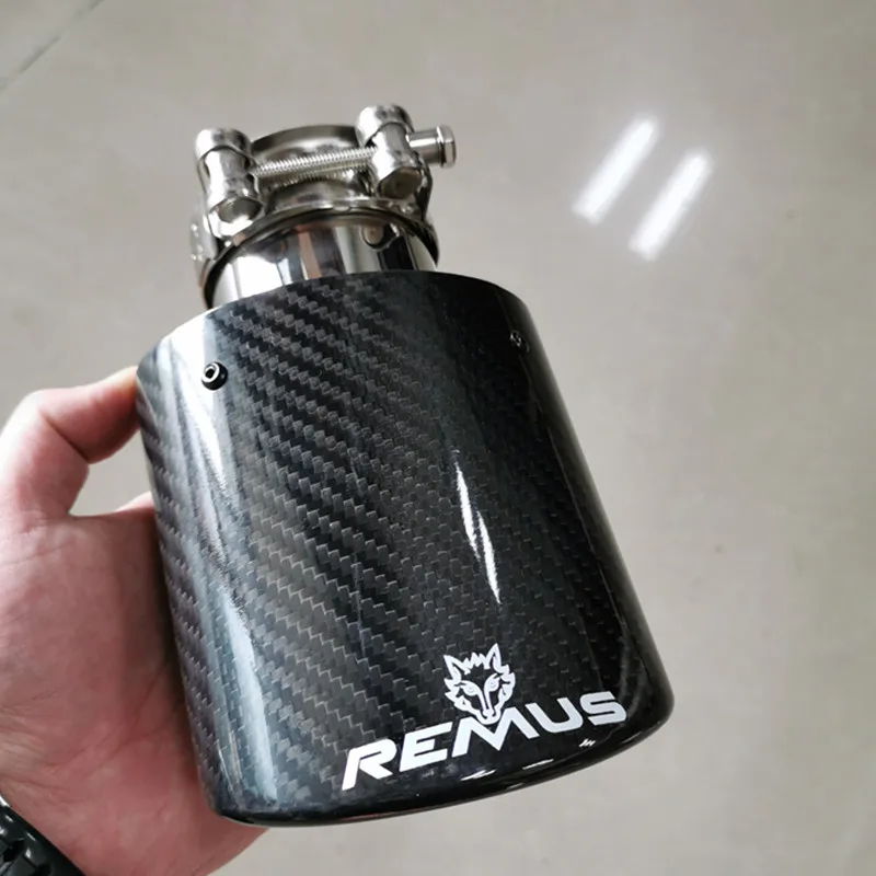 Овальный Наклонный наконечник выхлопной трубы из углеродного волокна Remus