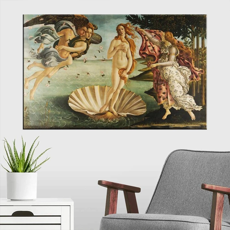 The Birth of Venus by Botticelli картины на холсте репродукции стене художественные плакаты и
