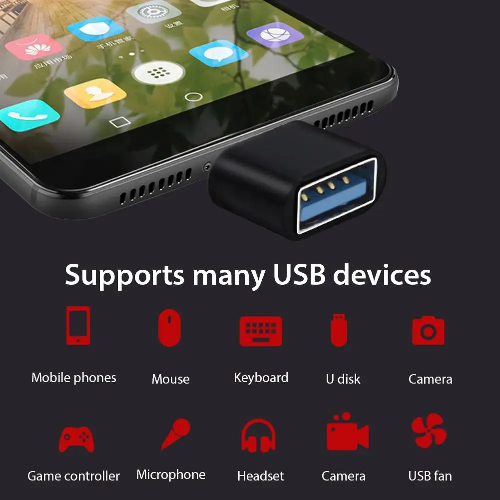 Универсальный Usb-Type C адаптер для мобильных телефонов Android Тип мини-C разъем