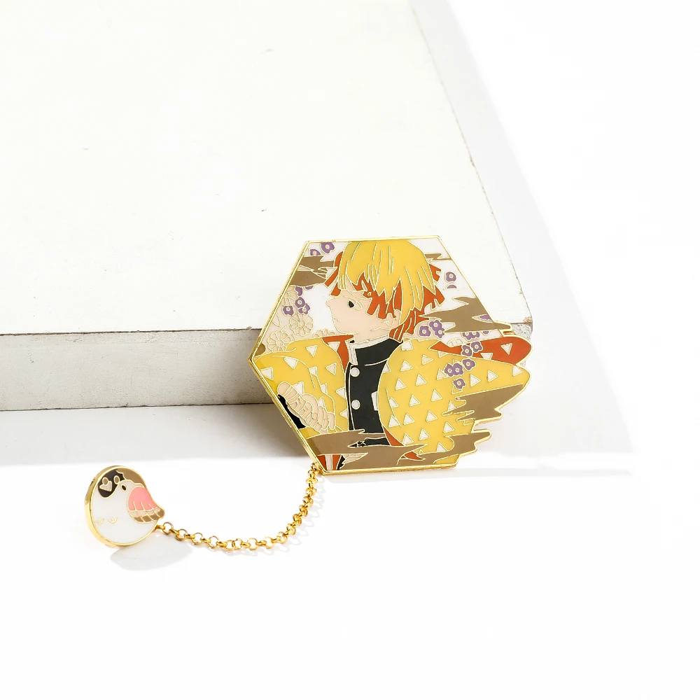 Kimetsu no Yaiba коллекция комиксов рассекающие демонов эмалированная заколка для