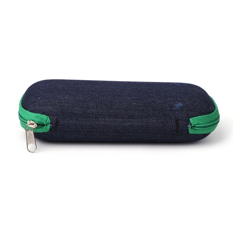 

Glasses Box Denim Fabric Zipper Sunglasses Protection Crush Resistance Container