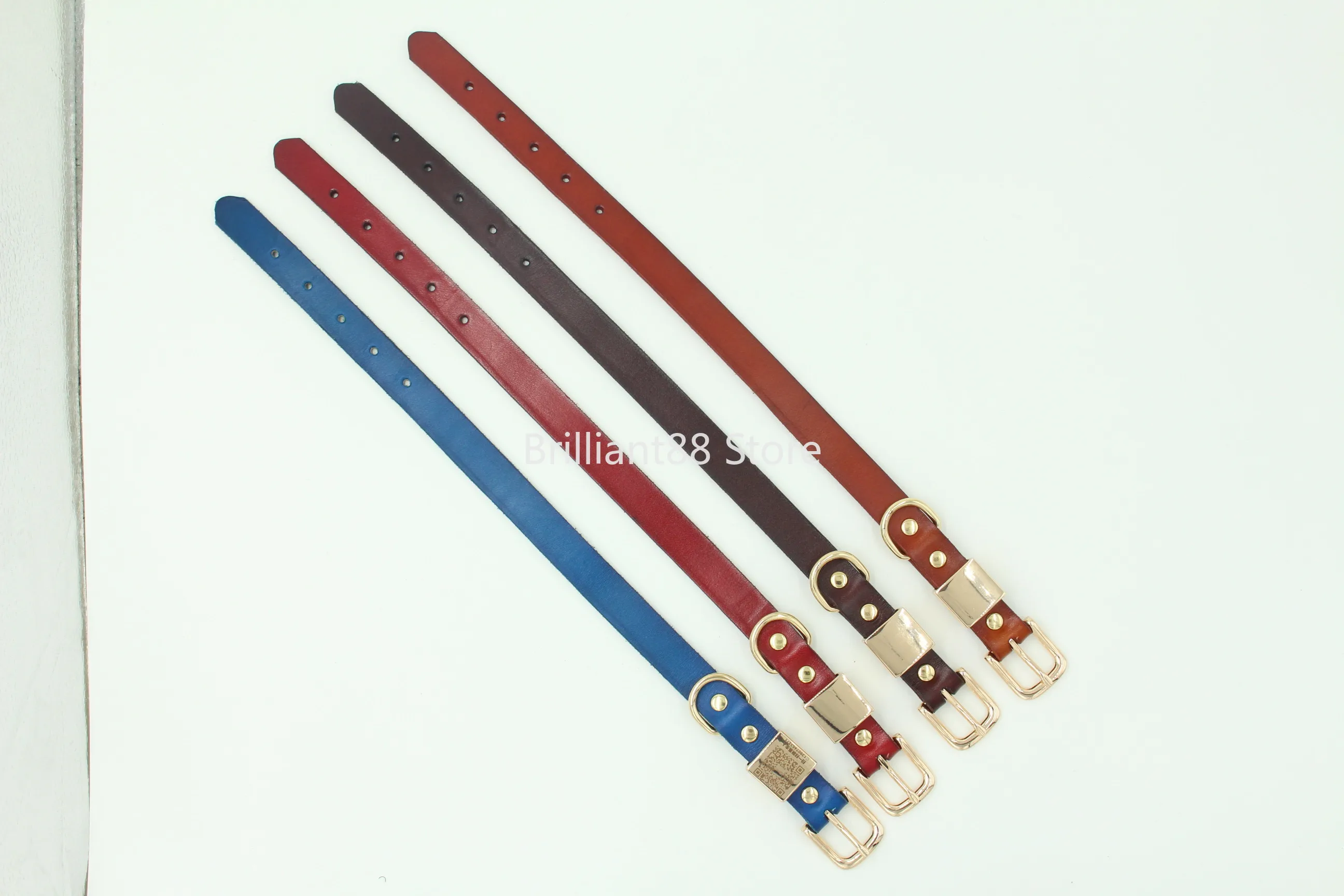 

Genuine Leather Dog Collar Top layer leather Collars For Large Small Dog Pet Solid Collar For Cat Puppy Dog Pet Product