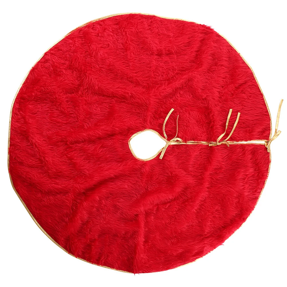 Мягкий 90 см Рождественская плюшевая елка юбка фартук ковер напольный коврик