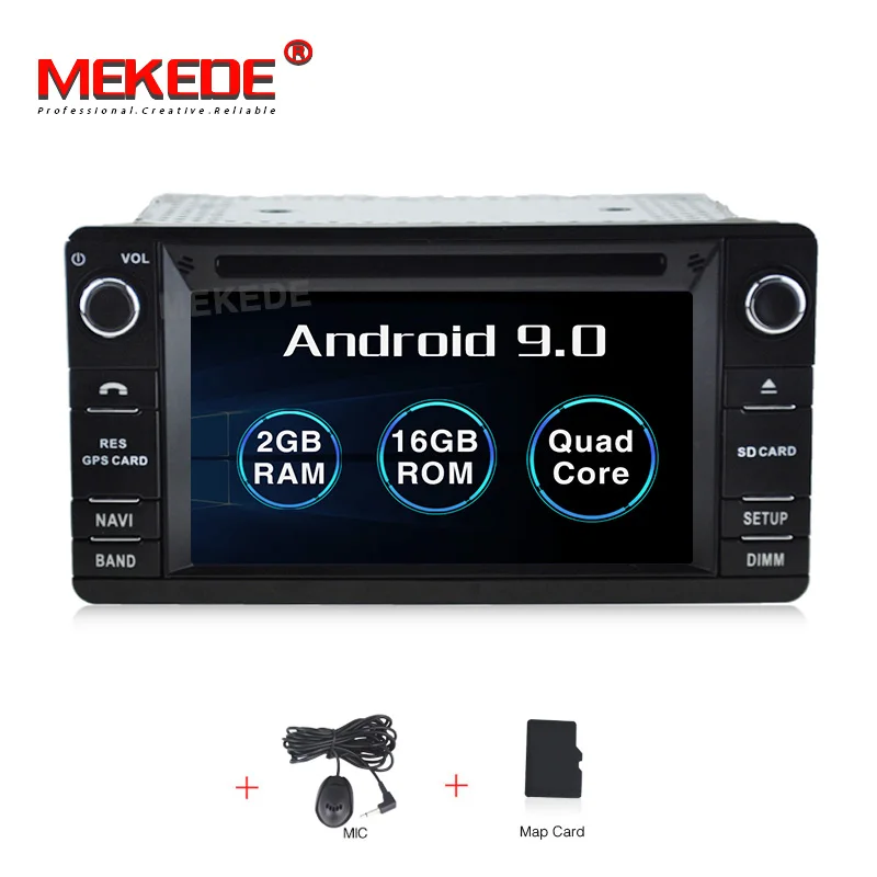 MEDEKE автомобильный DVD мультимедийный плеер для Mitsubishi Outlander XL 2din Android 9,0 PX5 4+ 64G радио магнитофон навигация gps - Цвет: 16G car dvd