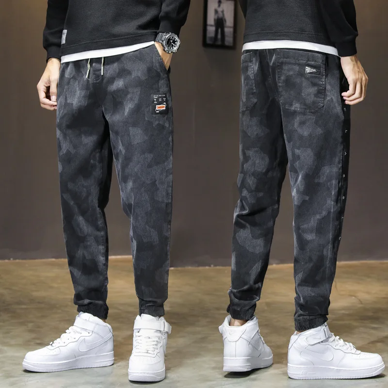 

Мужские повседневные брюки-карандаш, универсальные модные Молодежные уличные брюки, красивые Спортивные Повседневные камуфляжные шикарные брюки в стиле милитари, 648
