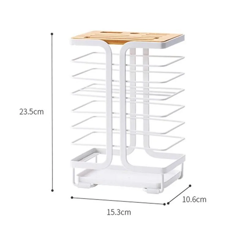 

1pc Kitchenware Storage Rack Kitchen Knife Rack Multifunctional Shelves Drain Pan Chopsticks Storage Shelf Rack Tool Block