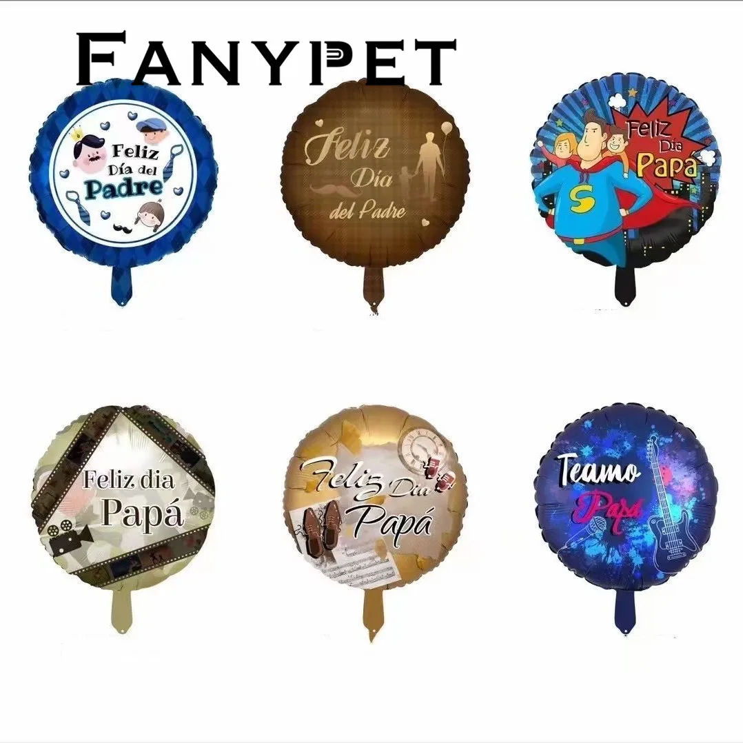 

50Pcs 18Inch Spanish Happy Father's Day Helium Balloon Feliz Dia Super Papa Foil Balloons Father Party Decoration Baloes Globos