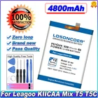 Аккумулятор LOSONCOER 4800 мА  ч, BT-565, для смартфона Leagoo KIICAA Mix T5 T5C, аккумулятор  в наличии