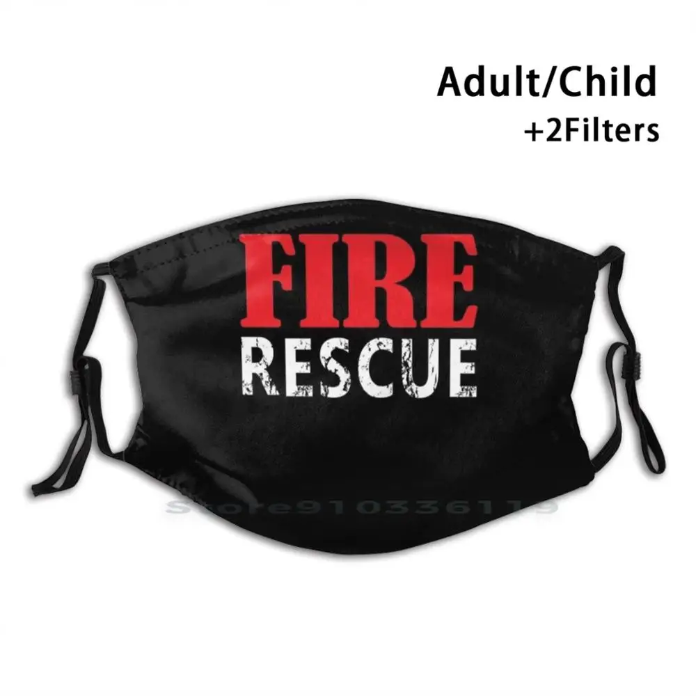 

Fire Rescue Adult Kids Washable Funny Face Mask With Filter Firefighter Fire Fireman Flag Fire Department Hero Department Emt