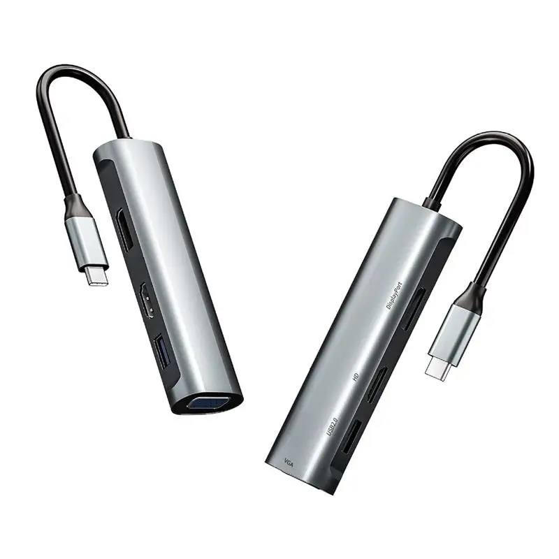 Тип C концентратор 4 Порты с разъемами типа и RJ45 Быстрая зарядка PD 4K 60 Гц
