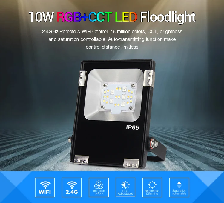 Miboxer FUTT05 AC100~240V 10W RGB+CCT focos  LED Flood light FUTT06 DC24V Waterproof refletor Outdoor Lighting Garden Lights