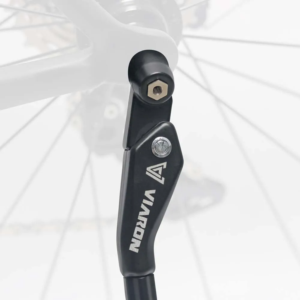 BLACK MTB велосипедная карбоновая Опора боковая задняя парковочная стойка регулируемая стойка для 26 27,5 29 дюймов VIARON ультра-светильник - Цвет: BLACK