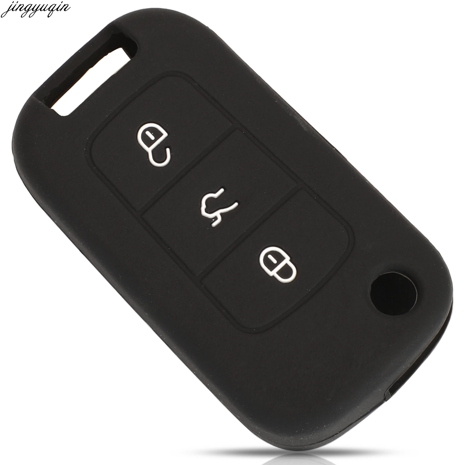 

Jingyuqin Remote Car Key Silicone Cover Case For VW Volkswagen Bora Classic Protection 3 Buttons with Word