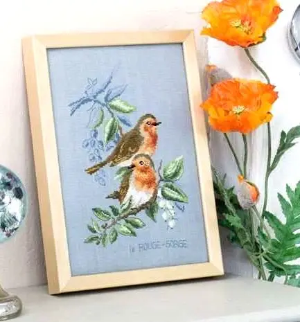 

Lbp Birds On Branches Cross Stitch Ecological Cotton Thread Embroidery Home Decoration Hanging Painting Gift