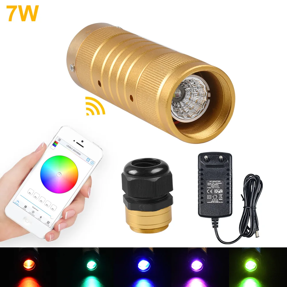 

DC12V 7W RGBW Starry Sky Fiber Optic Bluetooth Mobile APP Light Source Car Ceiling Voice Control Light Engine