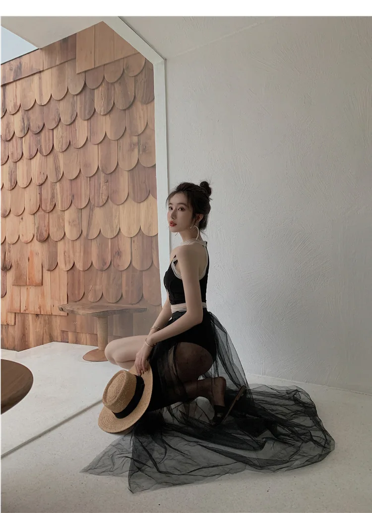 

Split swimsuit female new style cover belly slimming Korean Summer conservative student skirt swimsuit female vacation bikini