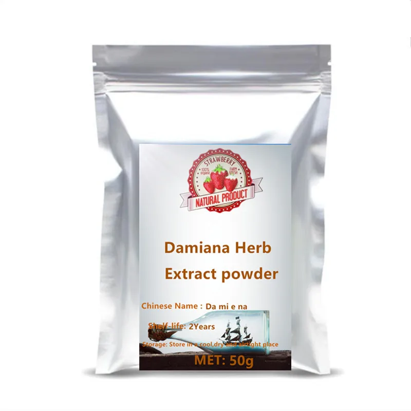 

100% Natural Top Grade Damiana extract leaf powder herb Turnera Aphrodisiaca Powder stimulate libido free shipping