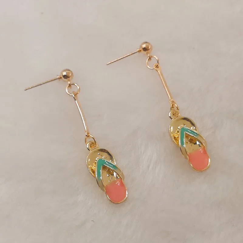 Женские шлепанцы с эмалью смешные и милые модные сандалии в Корейском стиле