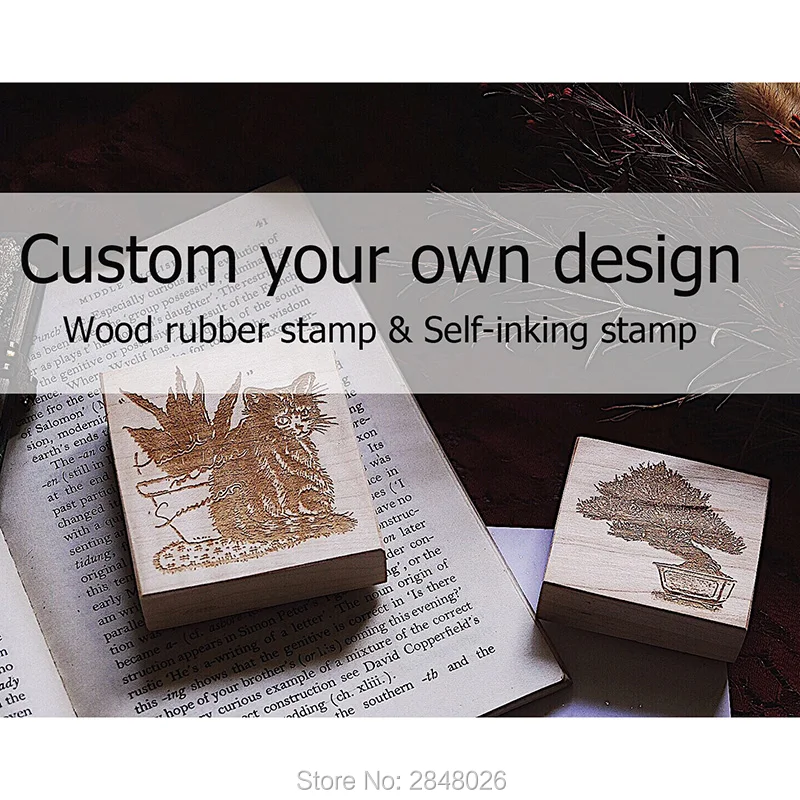 Деревянный штамп с вашим собственным логотипом свадебная печать самоклеящийся