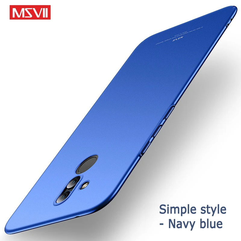 Simple blue Mate 20 Lite чехол Msvii Тонкий матовый чехол для huawei mate 20 Pro Чехол Жесткий PC задняя крышка для huawei mate 20 Lite Pro X чехол s - Цвет: Simple blue