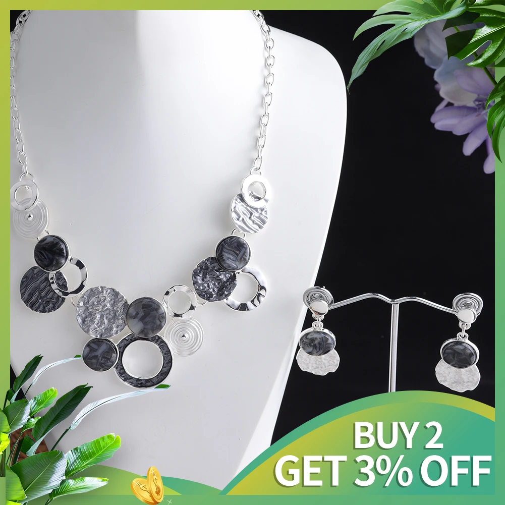 MeiceM акриловые геометрические круги ожерелье-чокер для женщин женское украшение