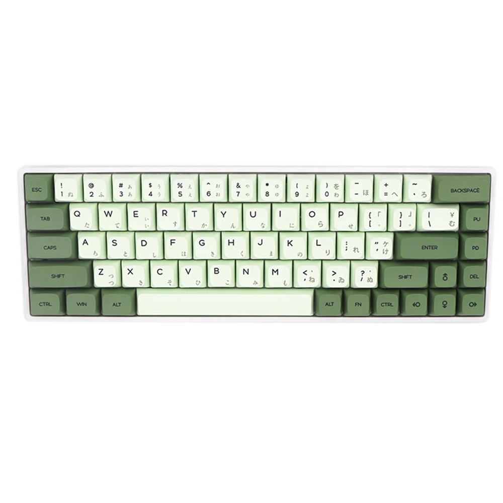 Matcha Color Japanese Character PBT Keycaps For Cherry Mx Switch GH60 68 96 104 Keys Mechanical Keyboard GKA Profile Keycaps