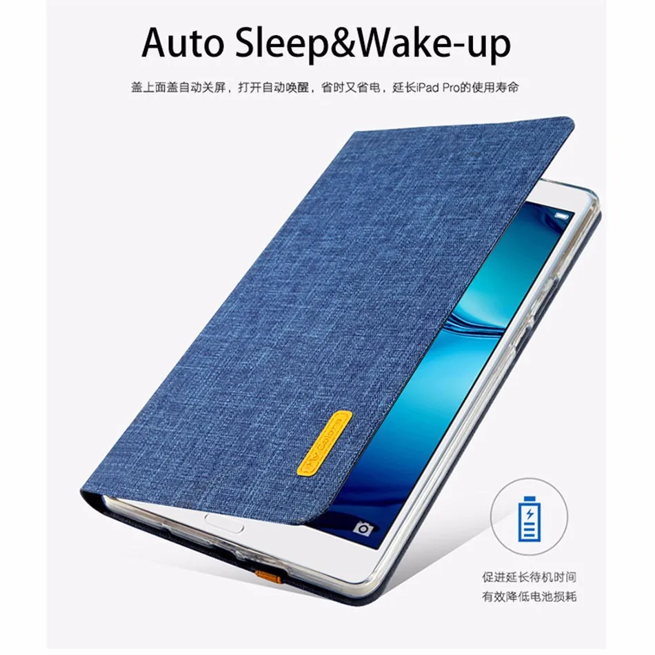 Умный силиконовый + тканевый чехол из искусственной кожи для Huawei MediaPad M3 BTV W09 8 4