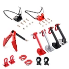 Металлические тяговые цепи Прицеп Сцепка Скоба лебедка якорь для 110 RC Crawler TRX4 TRX6 SCX10 Wraith Капа Redcat MST CC01