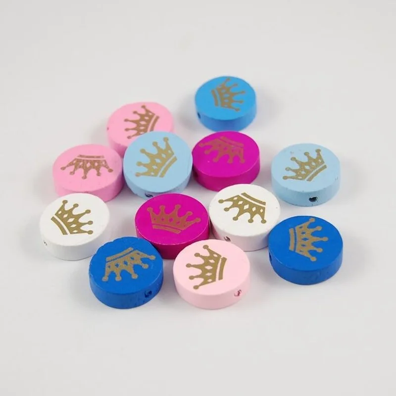 50 шт. Разноцветные деревянные бусины 20 мм | Дом и сад