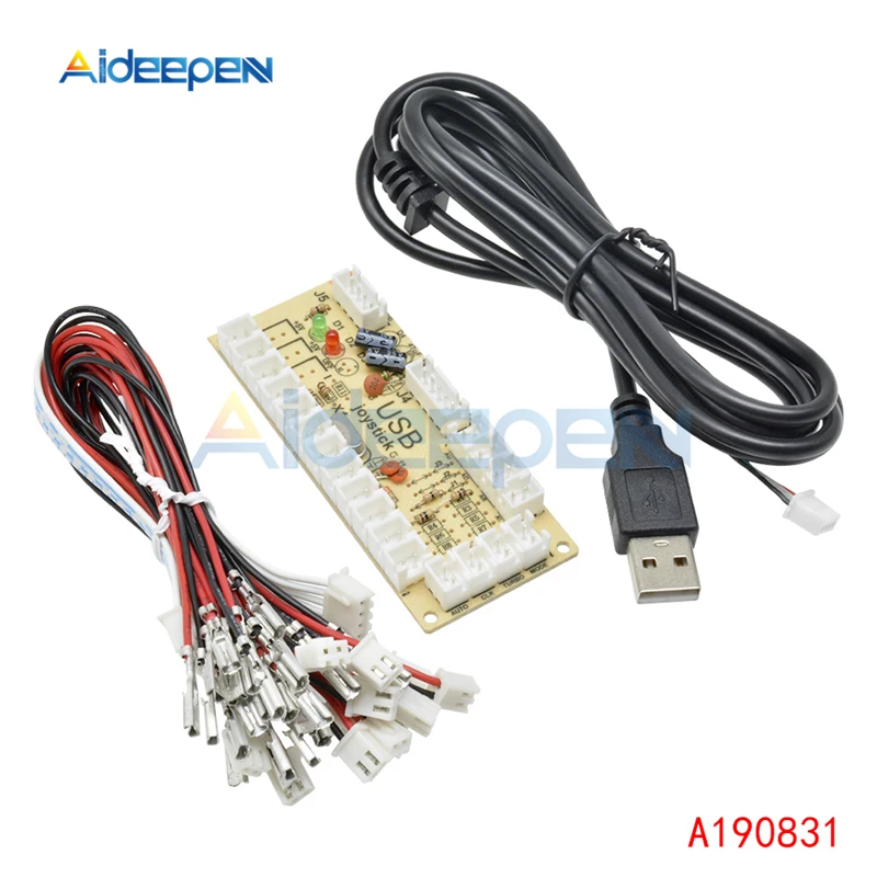 1 шт. нулевой задержки USB энкодер к ПК джойстик и кнопка для MAME& Fight Stick управления модуль доска DIY аркадная игра комплект запчасти