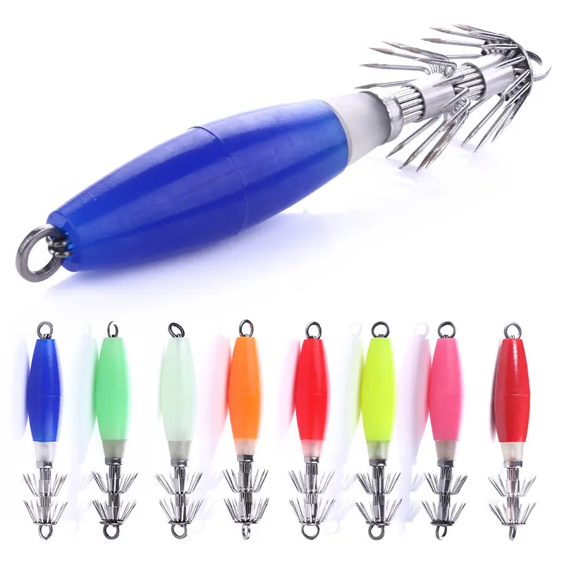 

10CM 15.5G 5PCS hard plastic shrimp fishing lures squid jig baits pesca fishing tackles