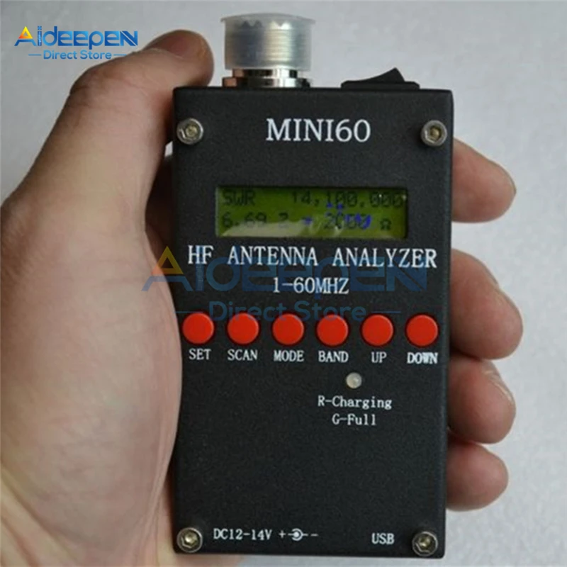 Анализатор антенны Mini60 Sark100 1 60 МГц HF ANT SWR измеритель тестер с Android APP PC для