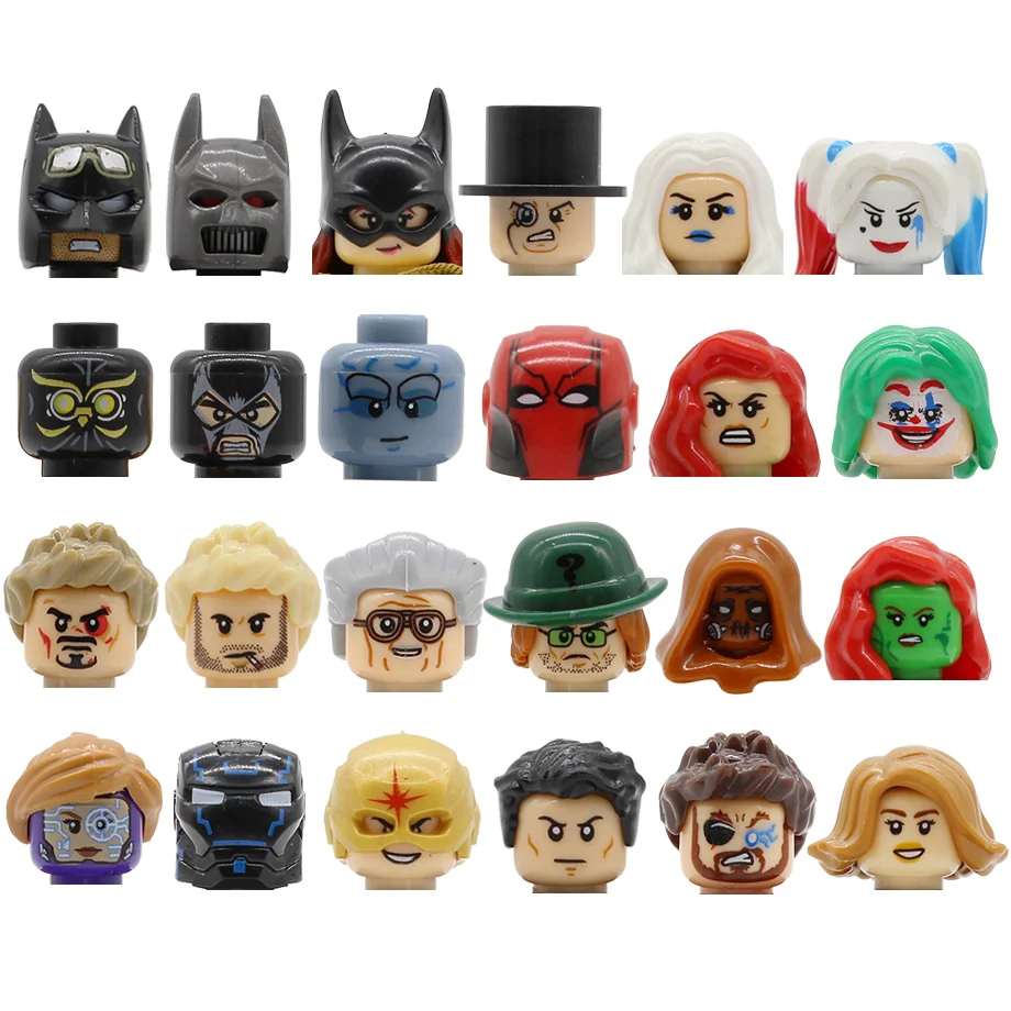 

Feleph Single X0227 X0238 X0240 Figure Head Comics Kits Buidling Blocks Brick Education Toys for Children Model XINH