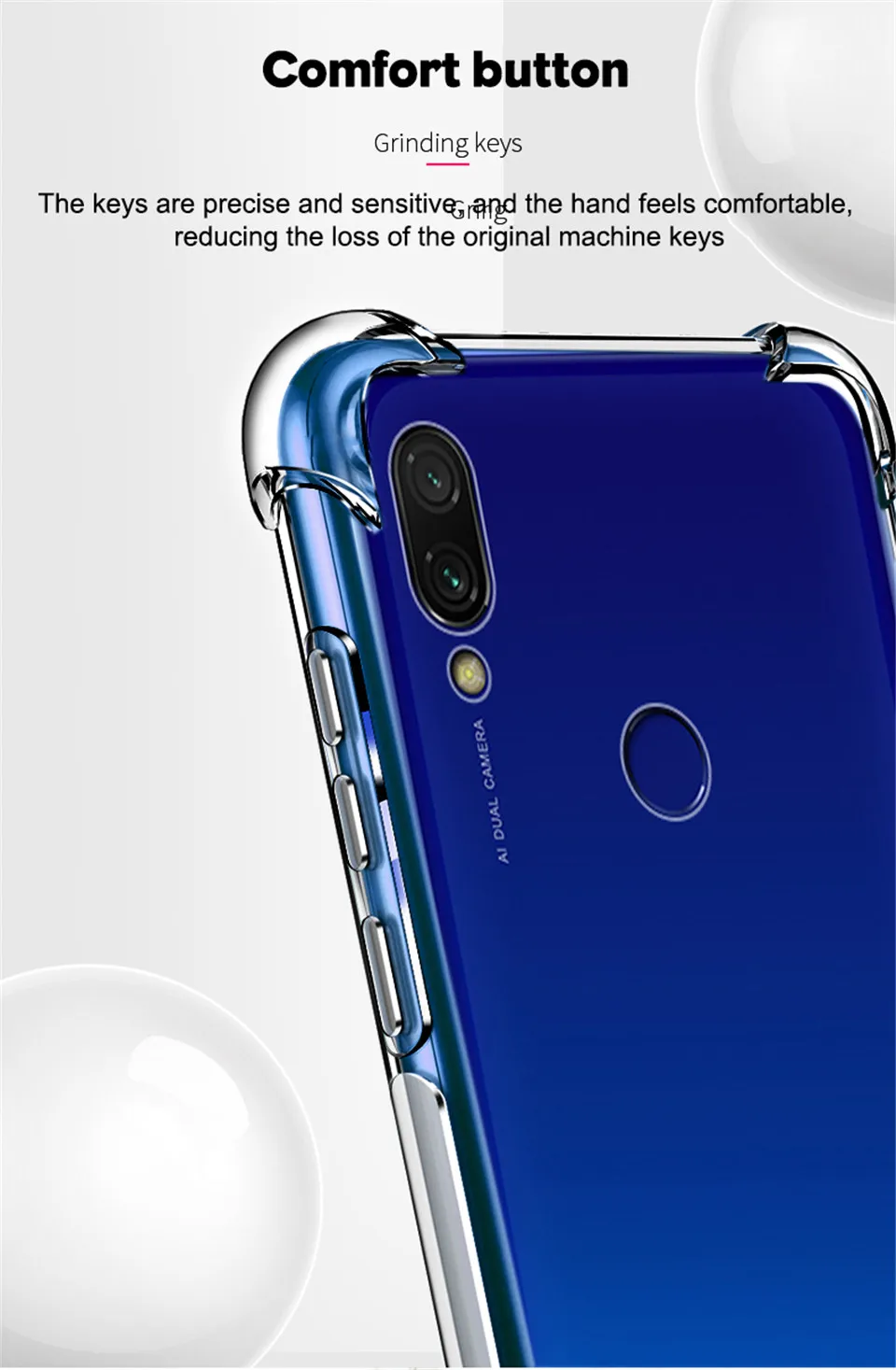 Роскошный Ударопрочный силиконовый чехол на для телефона для Xiaomi Redmi Note 8 7 5 Pro Red mi 7A Xiaomi mi 9t 9 A3 Прозрачная защитная крышка чехол на для Сяоми ксиоми Редми Ноут 8 7 5 про Редми 7a ксиоми ми 9t 9 a3