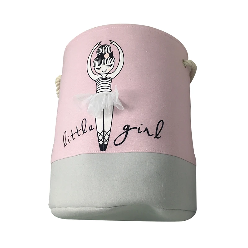 Розовая корзина для белья грязная одежда хлопковый балетный Органайзер с бантом