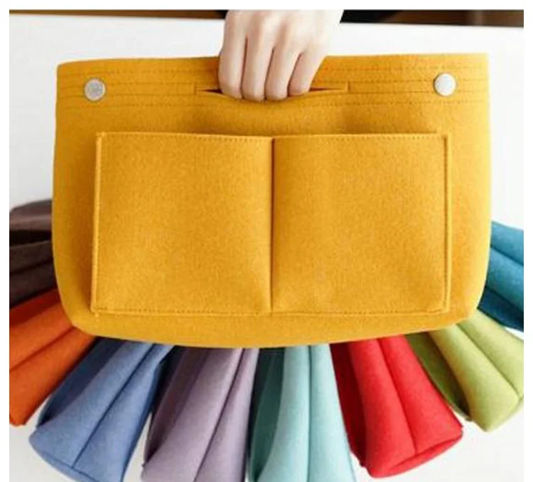 

Portable felt bag felt cosmetic bag portable storage bag bag travel multifunctional girls felt bag