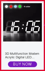 3D многофункциональный современный акриловый цифровой светодиодный настольный ночник настенные часы Будильник 24 или 12 часов дисплей настольные часы светодиодный