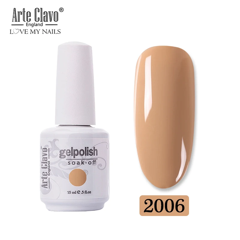 2006 Arte Clavo 15 мл УФ гель Polishl зеленый цвет Полупостоянный УФ Led гель для ногтей замачиваемый Гибридный лак для ногтей гель лак для ногтей - Цвет: 2006