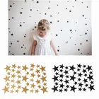 39 звезд, золотые, серебряные, черные, белые звезды, узор, ПВХ, DIY наклейки на стену для детской комнаты, украшения, настенные наклейки, домашний декор